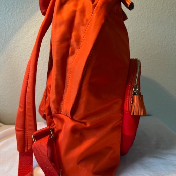 Anya Hindmarch Orange Smiley Happy Winking Face Chubby Small Nylon Backpack main image 13